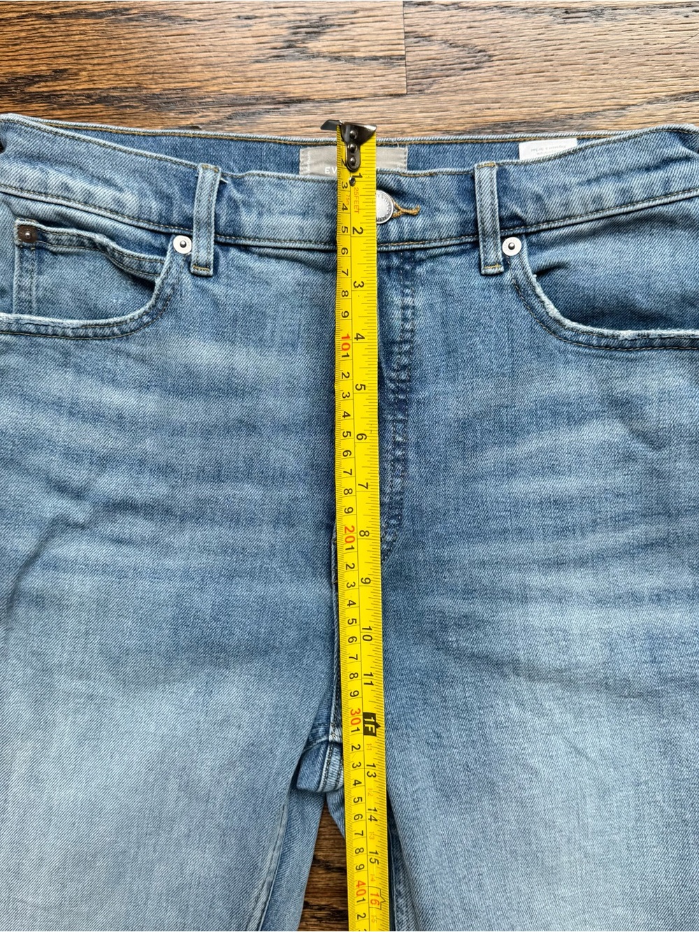 Everlane The Way High Slim Womens Crop Denim Jeans Light Blue Size 28 - Picture 6 of 11